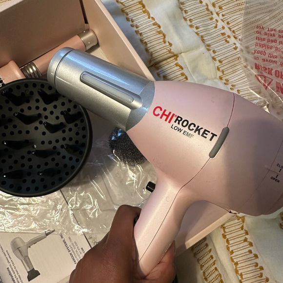 CHI Rocket Hair Dryer in Pink and Silver